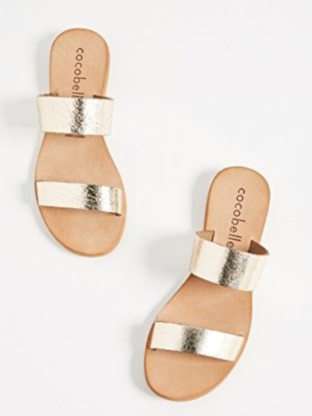NEW Anthropologie Cocobelle Gold Sandals Size 10 - Picture 1 of 7